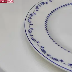 پیش دستی میوه خوری چینی زرین مدل فرانسیس سرمه ای