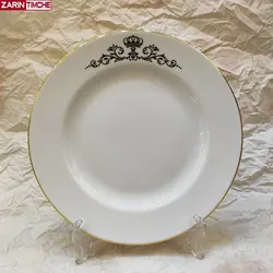 پیش دستی میوه خوری چینی زرین مدل کوئین طلایی