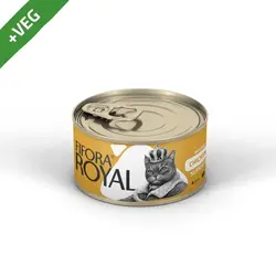 کنسرو گربه برند فیفورا رویال Fifora Royal مدل نچرال با طعم فیله مرغ با سبزیجات وزن 120 گرمی | هایپرپت