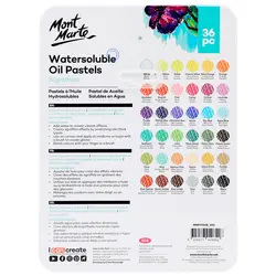 پاستل روغنی محلول در آب مونمارت - ۳۶ رنگ با جعبه فلزی - کد MMPT0028