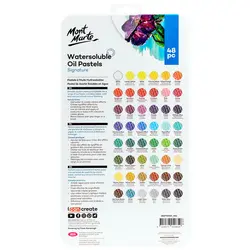 پاستل روغنی محلول در آب مونمارت - ۴۸ رنگ با جعبه فلزی - کد MMPT0029