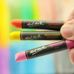 پاستل روغنی محلول در آب مونمارت – ۲۴ رنگ با جعبه فلزی – کد MMPT0027