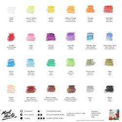 پاستل روغنی محلول در آب مونمارت – ۲۴ رنگ با جعبه فلزی – کد MMPT0027