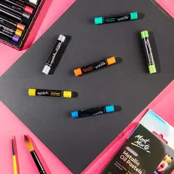 پاستل روغنی متالیک مونمارت - ۱۲ رنگ - کد MMPT0039