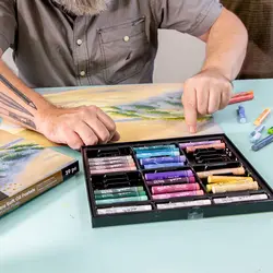 پاستل روغنی بسیار نرم مونمارت - طیف رنگهای طبیعی - ۲۶ رنگ - کد MMPT0049