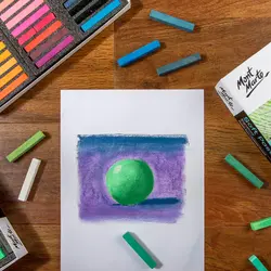 پاستل نرم مربع مونمارت - ۷۲ رنگ با جعبه فلزی - کد MMPT0031