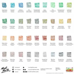 پاستل نرم مربع مونمارت - ۷۲ رنگ با جعبه فلزی - کد MMPT0031