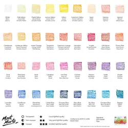 پاستل نرم مربع مونمارت - ۷۲ رنگ با جعبه فلزی - کد MMPT0031