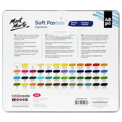 پاستل نرم مربع مونمارت - ۴۸ رنگ با جعبه فلزی - کد MMPT0030