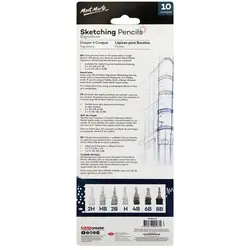 سری ۱۰تایی مداد طراحی مونمارت - کد MPN0111