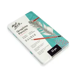 سری ۱۲تایی مداد طراحی مونمارت با جعبه فلزی – کد MPN0114