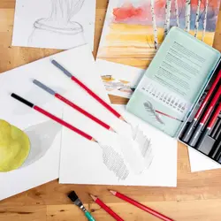 سری ۱۲تایی مداد طراحی مونمارت با جعبه فلزی – کد MPN0114