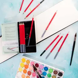 سری ۱۲تایی مداد طراحی مونمارت با جعبه فلزی – کد MPN0114