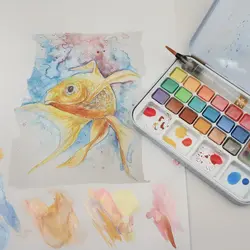 آبرنگ متالیک ۱۸ رنگ مونمارت - کد PMHS0085