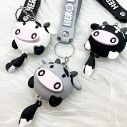 جاکلیدی سیلیکونی فانتزی طرح گاو Creative Cartoon Cute Cow Keychain Pendant