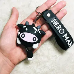 جاکلیدی سیلیکونی فانتزی طرح گاو Creative Cartoon Cute Cow Keychain Pendant