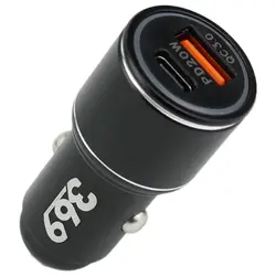 شارژر فندکی فست شارژ Universal brand 369 X-1 FO-36 QC3.0 3A PD 20W