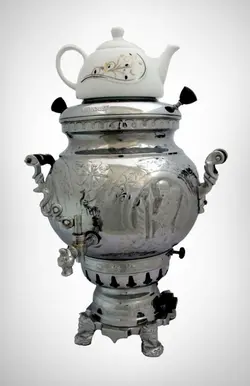 سماور ونوش 10 لیتری روسی سه کاره قلم سنتی A95