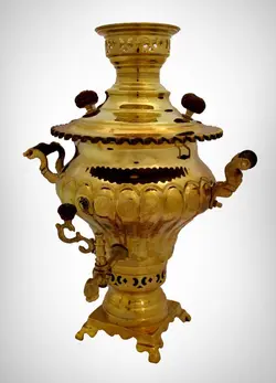 سماور ونوش 4 لیتری ویکتوریا لبه ریختگی ساده زغالی A105