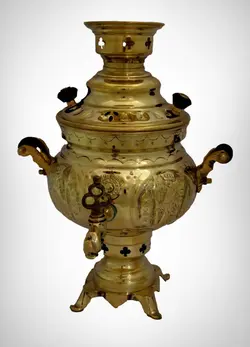 سماور ونوش لیتری نادیا قلم سنتی زغالی A116