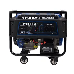 موتور برق هیوندای بنزینی 6.5 کیلووات HG9650-PG - سایت مرجع قیمت-فروش موتور برق-تیلر-بازرگانی اعتصامی
