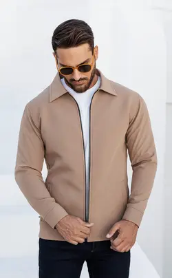 کاپشن یقه بک نسکافه‌ای N14 بازلی