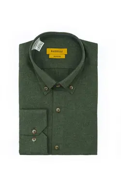 پیراهن پشمی سبز سدری PW6 بازلی