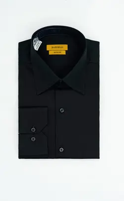 پیراهن یقه بلند مشکی P192 بازلی