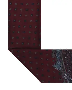 شال تابستانی بته‌جقه زرشکی خال‌خال لینن بازلی