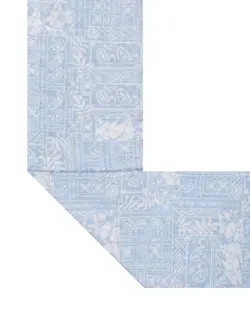 شال تابستانی طرحدار آبی‌آسمانی لینن بازلی