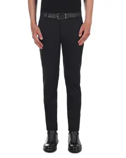 شلوار کتان اسلیم فیت مشکی TC3 بازلی