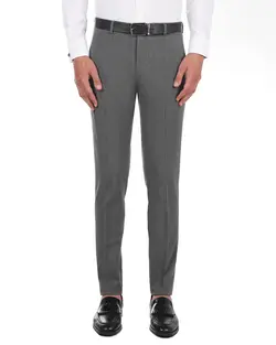 شلوار اسلیم فیت طوسی‌تیره T13 بازلی