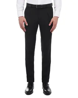 شلوار اسلیم فیت پاکتی مشکی T47 بازلی