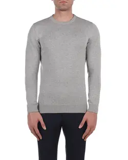 بافت یقه گرد طوسی روشن ملانژ F44 بازلی