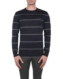 بافت راه راه باریک بلوبلک طوسی F40 بازلی