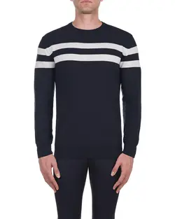 بافت دوخط پهن بلوبلک سفید F39 بازلی