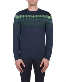 بافت اسکاچ درهم سورمه ای سبز F37 بازلی