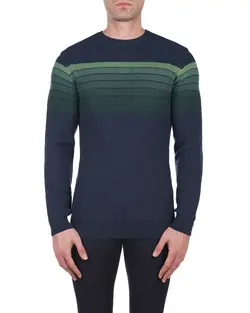 بافت جودون راه راه سورمه ای سبز F36 بازلی