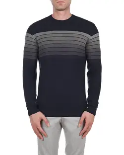 بافت جودون راه راه سورمه ای طوسی F36 بازلی