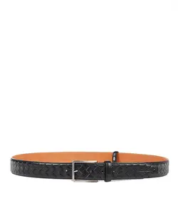 کمربند چرم حصیری مشکی L27 بازلی