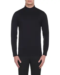 بافت یقه هفت سانت مشکی F51 بازلی