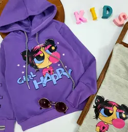 هودی شلوار دخترانه مدل فینگردار