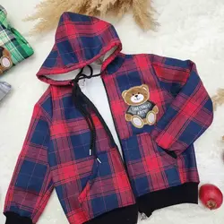 سویشرت چهارخونه تدی