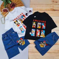 تیشرت و  شلوارک اسپرت خواهر برادری میکی موس