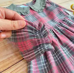 سارافون کشمیر چهارخونه دخترانه