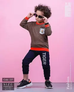 بلوزشلوار اسپرت طرح تایگر