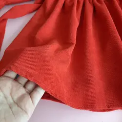 سارافون مخمل کبریتی دخترانه