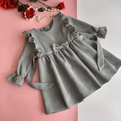 سارافون مخمل کبریتی دخترانه