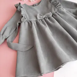 سارافون مخمل کبریتی دخترانه