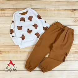 بلوز شلوار بیرونی (دخترانه، پسرانه) مدل خرسی